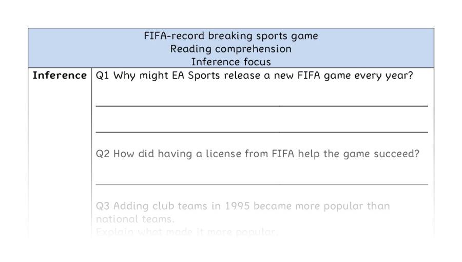 Reading comp-inference-FIFA-record breaking sports game