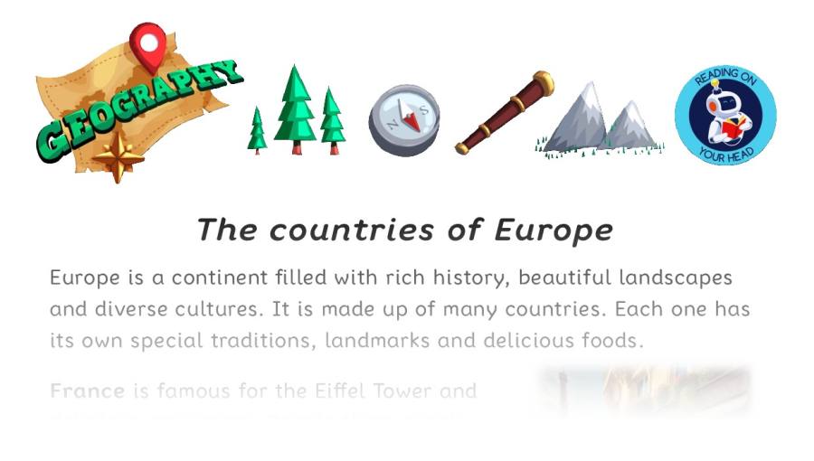The countries of Europe - condensed version