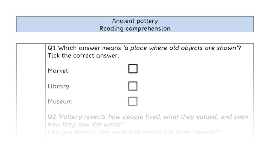 Reading comprehension - VRSIPE - Ancient pottery