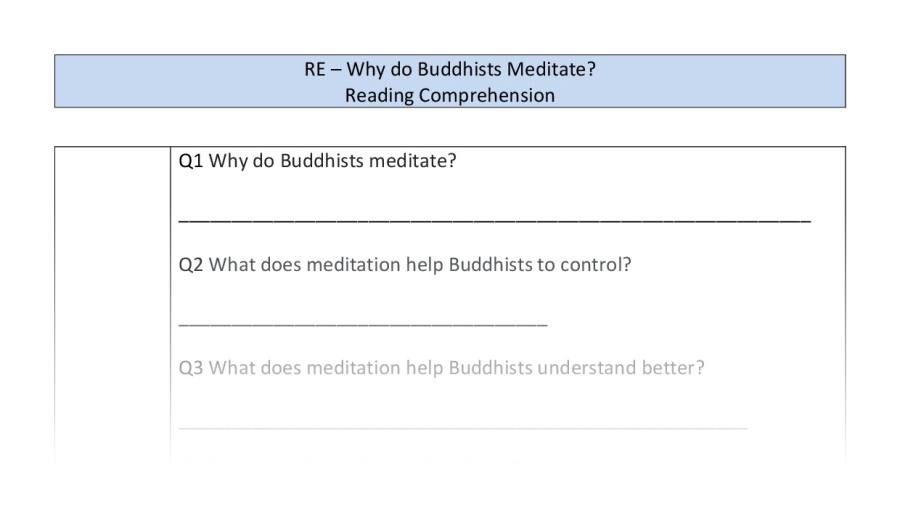 Reading Comprehension-Why do Buddhists Meditate-Retrieval Focus