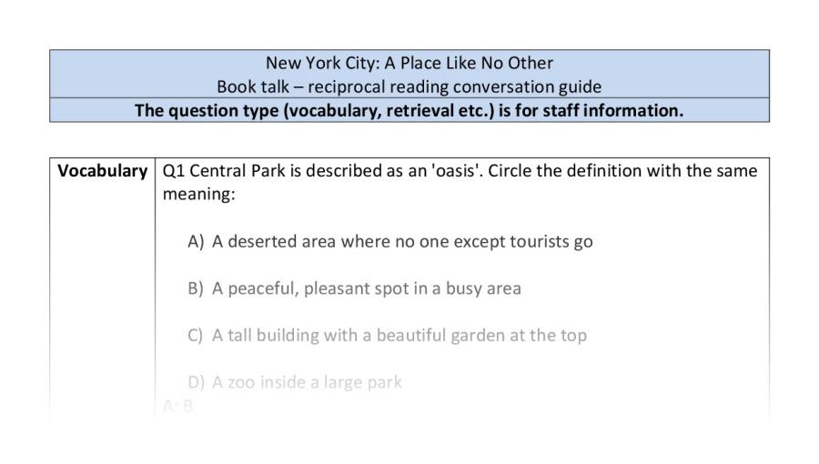 Reciprocal reading - VRSIPE - New York