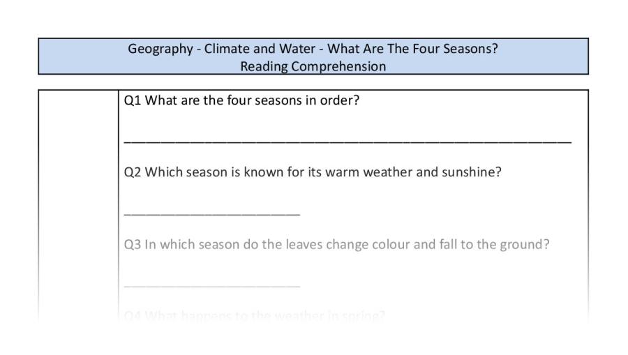 Comp - What Are The Four Seasons - retrieval focus