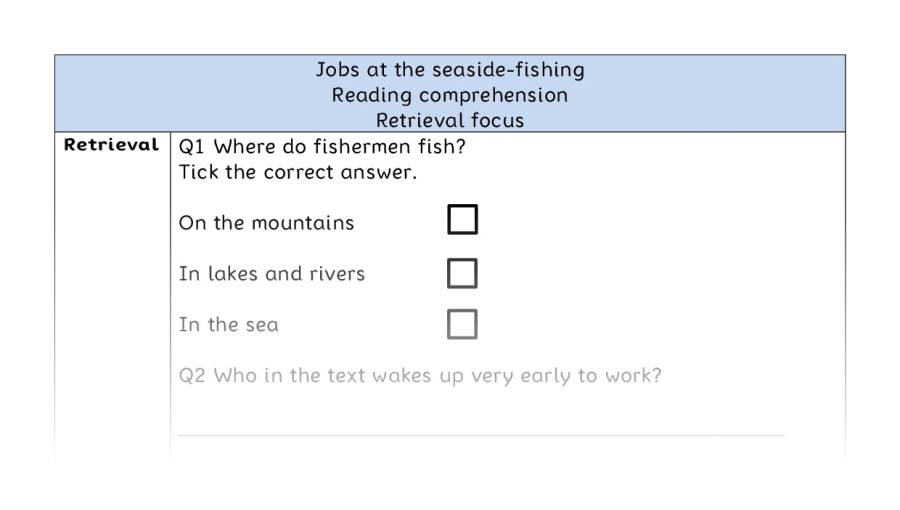 Reading comprehension - retrieval - Jobs at the seaside-fishing