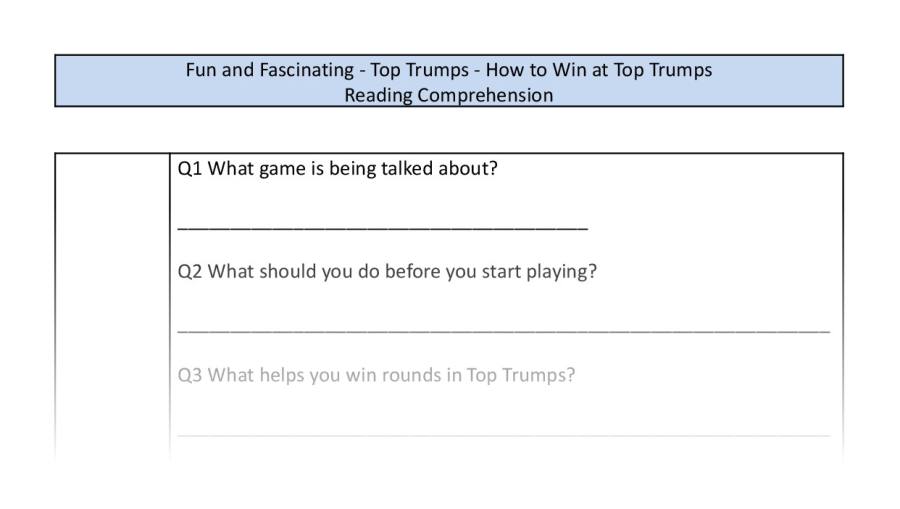 Reading Comprehension-retrieval-How to Win at Top Trumps