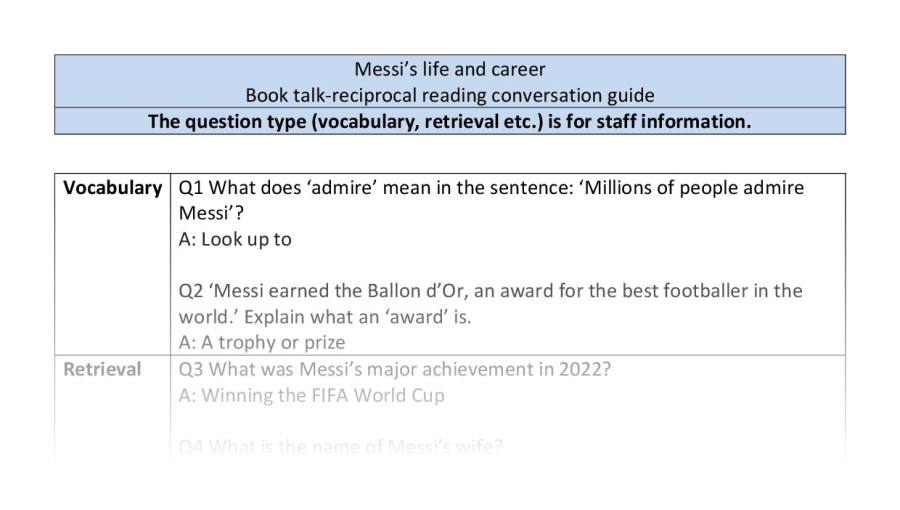 Reciprocal reading-VRSIPE-Messis life and career