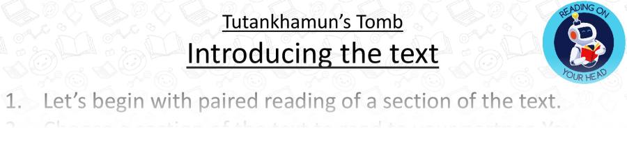 Tutankhamuns Tomb - Teaching Slides - VRSIPA Focus