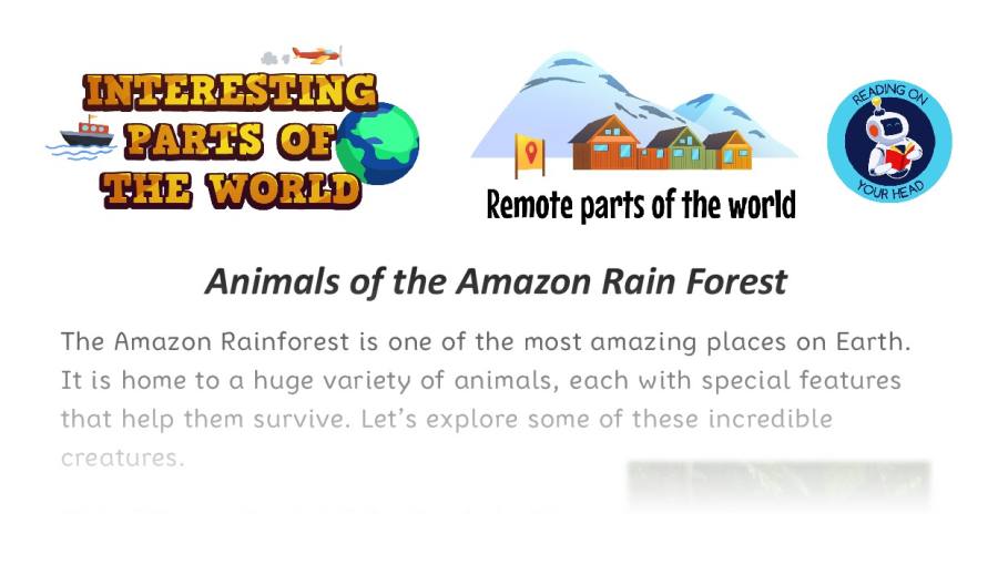 Animals of the Amazon Rain Forest - condensed