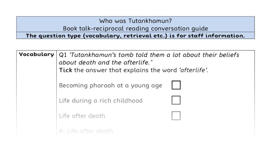 Reciprocal reading - VRSIPE - Who was Tutankhamun