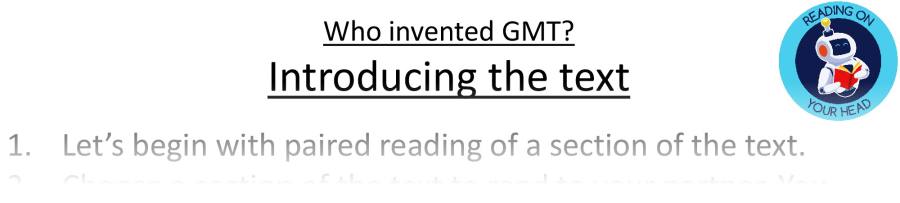 Teaching slides vocabulary - Who invented GMT