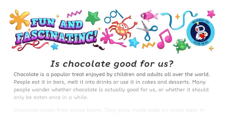 Is chocolate good for us - condensed version