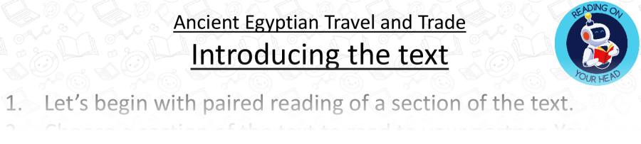 Ancient Egyptian Travel and Trade Teaching Slide VRSIPA Focus