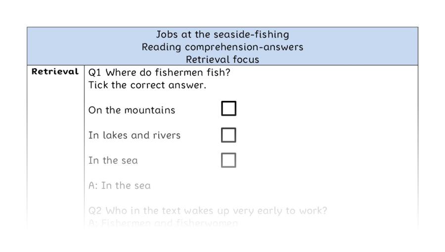 Reading comprehension - retrieval - Jobs at the seaside-fishing - answers