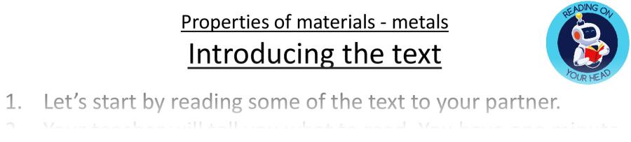 Teaching slides retrieval - Properties of materials - metals