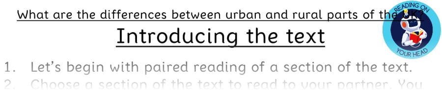 Teaching slides - What are the differences between urban and rural parts of the UK - Inference Focus