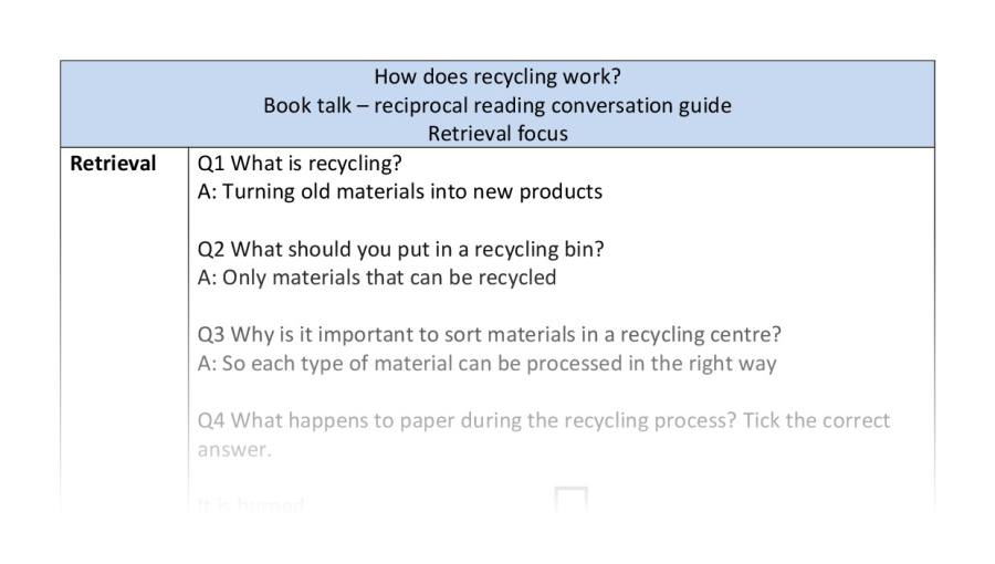 Reciprocal reading - retrieval - How does recycling work