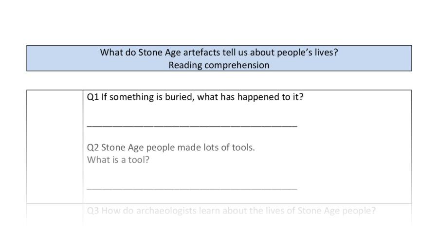 Comp-VRSIPE-Stone age artefacts peoples lives