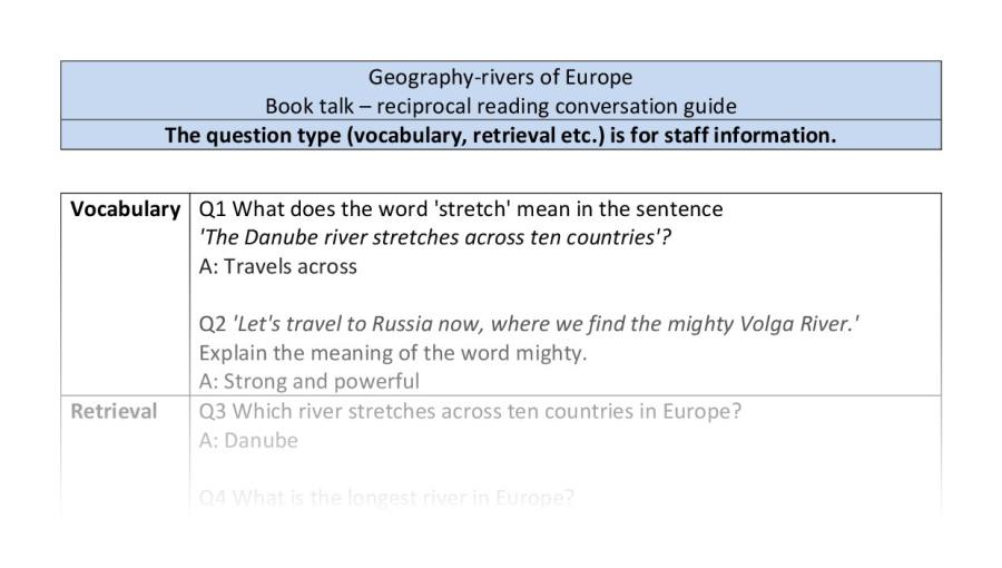Reciprocal-VRSIPE-rivers of Europe