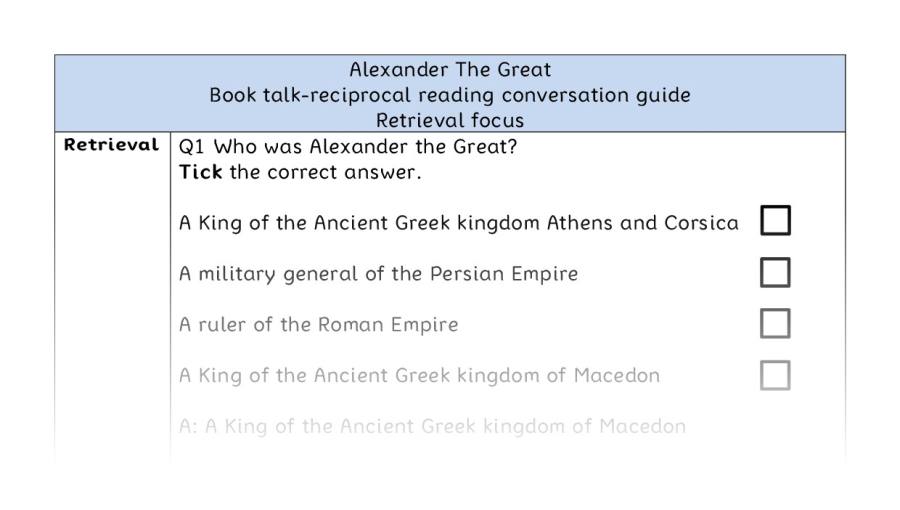 Reciprocal reading - retrieval - Alexander The Great