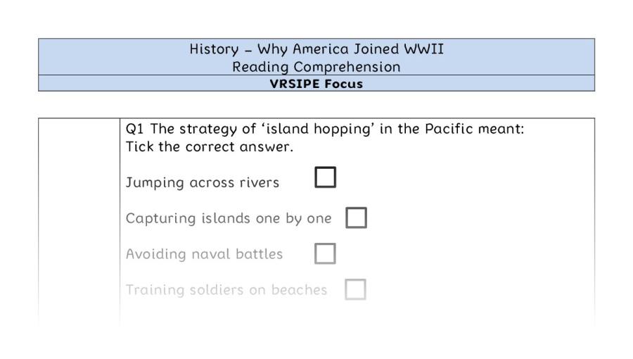 Why America Joined WWII - Reading Comprehension - VRSIPE Focus