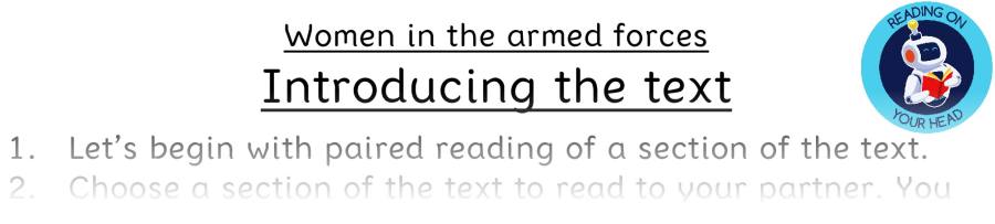 Teaching slides VRSIPE-Women in the armed forces